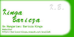 kinga baricza business card